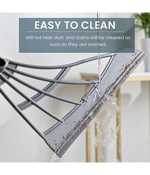 Scopa Pieghevole 2 In 1 Tergivetro Mop In Silicone Spazza E Lava Pavimenti Vetri         