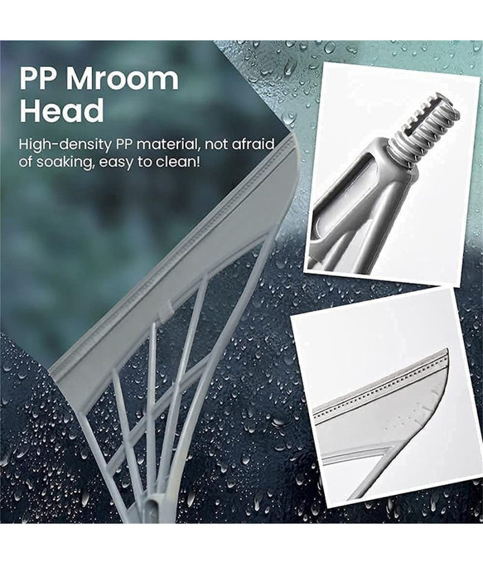 Scopa Pieghevole 2 In 1 Tergivetro Mop In Silicone Spazza E Lava Pavimenti Vetri         