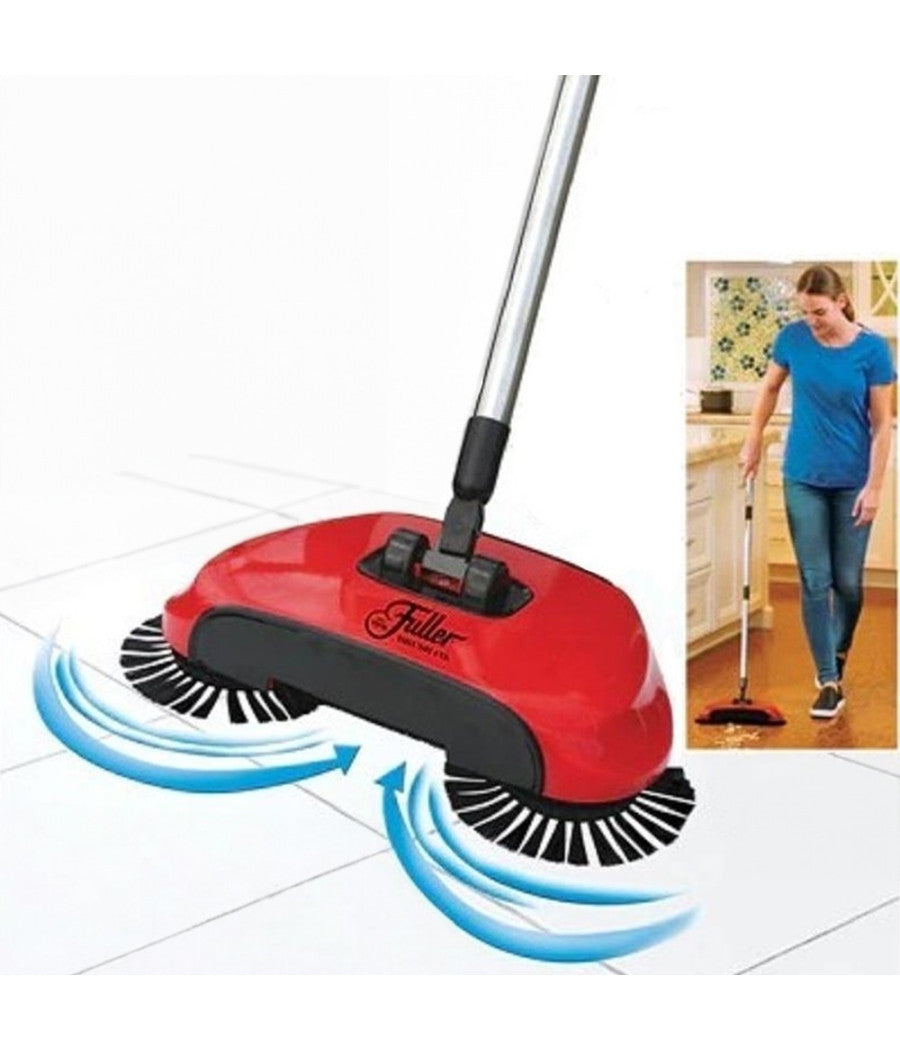 Scopa Rotante 360° Con Setole Rotanti Microfibra Aspirapolvere Sweep Drag Spazza         