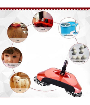 Scopa Rotante 360° Con Setole Rotanti Microfibra Aspirapolvere Sweep Drag Spazza         