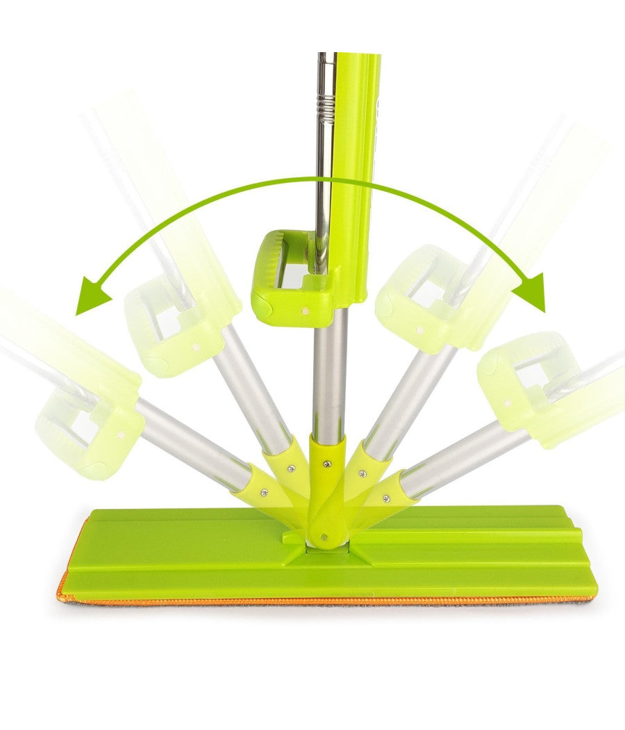 Scopa Strizza Sweep Mop Lava E Asciuga Pavimenti Parquet Marmo Panno Microfibra         