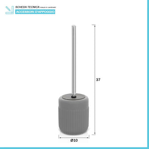 Scopino bagno da appoggio grigio in ceramica Cup