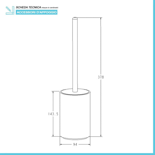 Scopino bagno da appoggio grigio in resina effetto pietra Matera