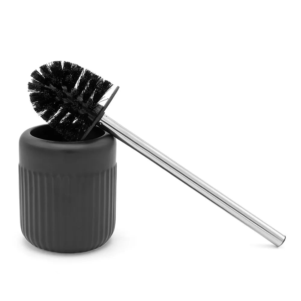 Scopino bagno da appoggio nero in ceramica Cup