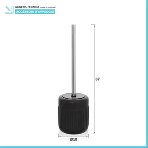 Scopino bagno da appoggio nero in ceramica Cup