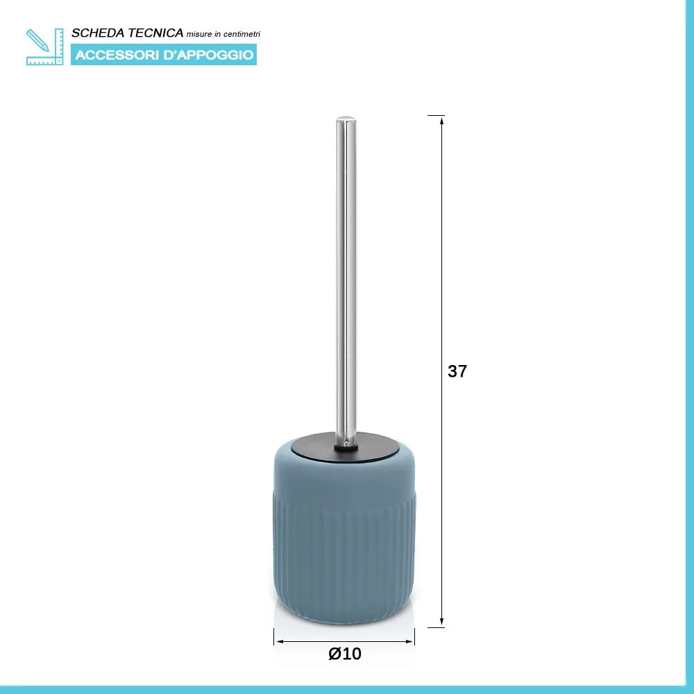 Scopino bagno da appoggio turchese cobalto in ceramica Cup