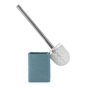 Scopino bagno da appoggio turchese cobalto in resina effetto pietra