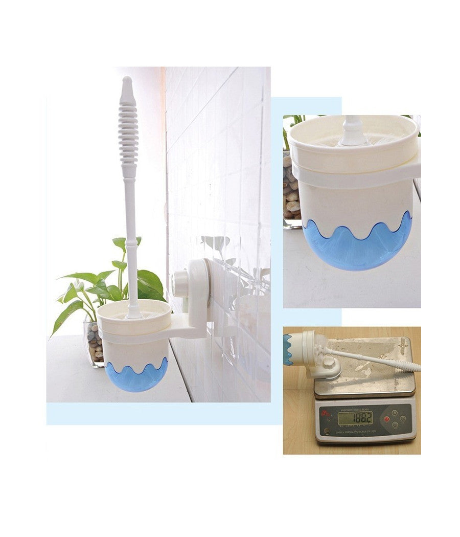 Scopino Con Porta Scopino A Parete Con Attacco A Ventosa Accessori Per Bagno         