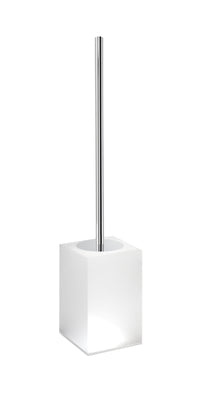 Scopino WC d'appoggio con ciuffo in setole in resina e sabbia SF33 Gedy serie SOFIA Bianco Lucido