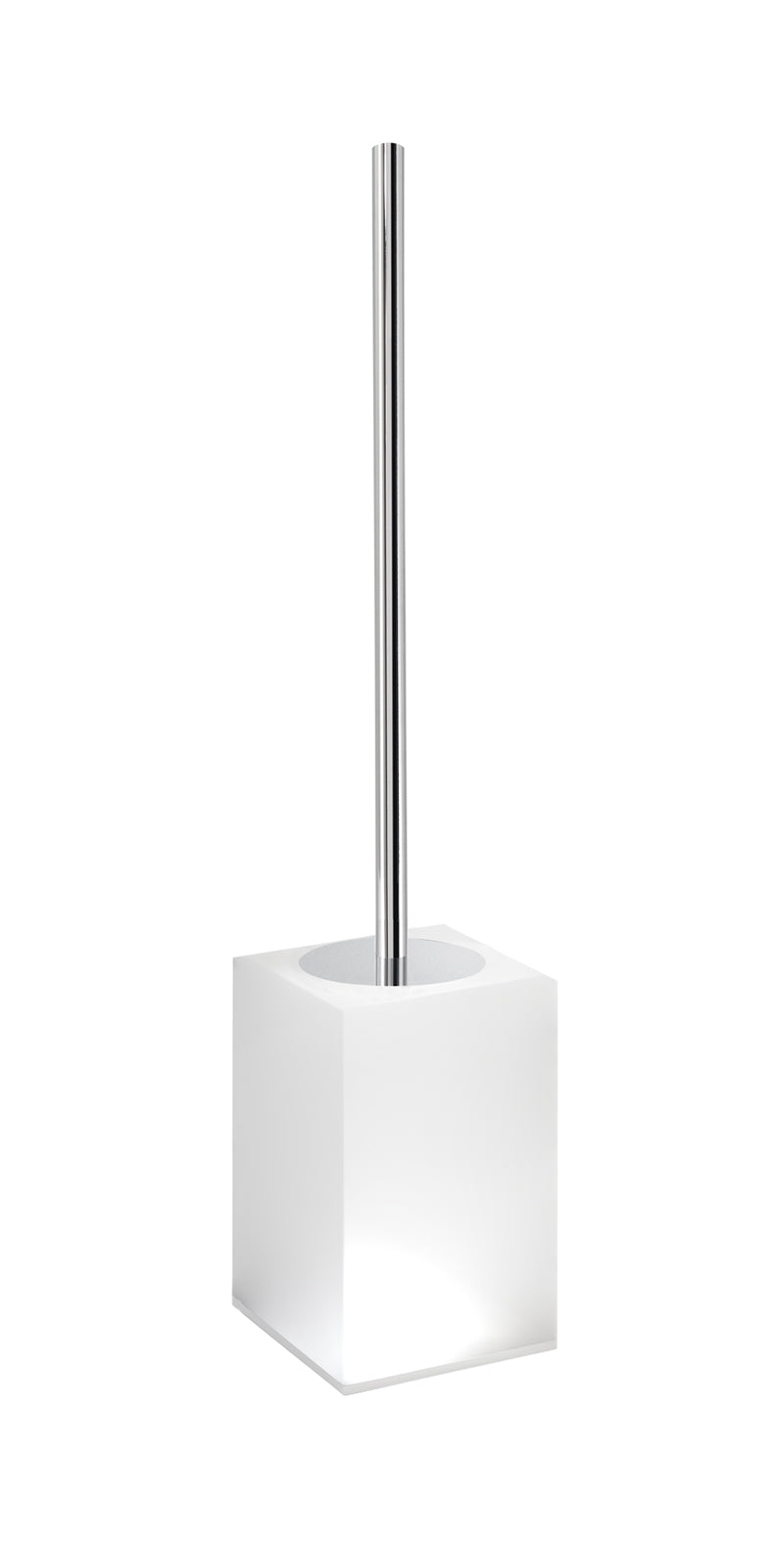 Scopino WC d'appoggio con ciuffo in setole in resina e sabbia SF33 Gedy serie SOFIA Bianco Lucido