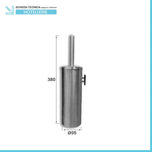 Scopino WC a muro in acciaio inox lucido