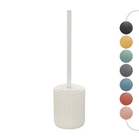 Scopino wc bianco in ceramica soft touch con setole nere Spring