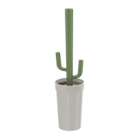 Scopino WC Cactus da appoggio grigio in plastica con setole nere