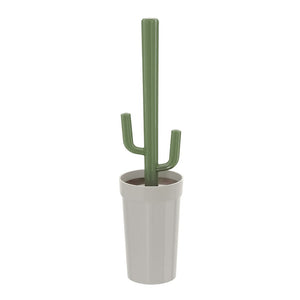 Scopino WC Cactus da appoggio grigio in plastica con setole nere