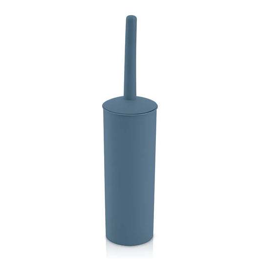 Scopino wc da appoggio blu in plastica con portascopino