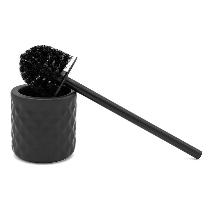 Scopino wc nero da appoggio in ceramica Cristal