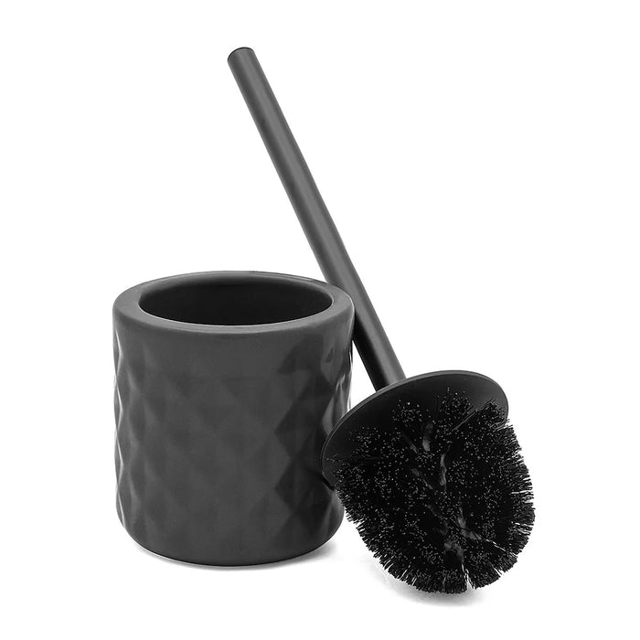 Scopino wc nero da appoggio in ceramica Cristal