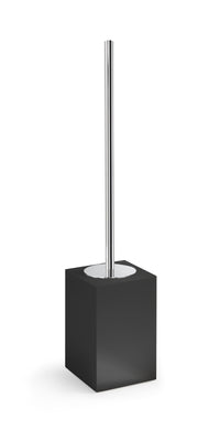 Scopino WC d'appoggio con ciuffo in setole in resina e sabbia SF33 Gedy serie SOFIA Nero Opaco