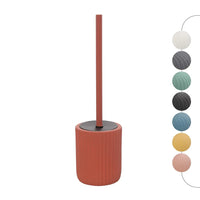 Scopino wc rosso in ceramica soft touch con setole nere Spring