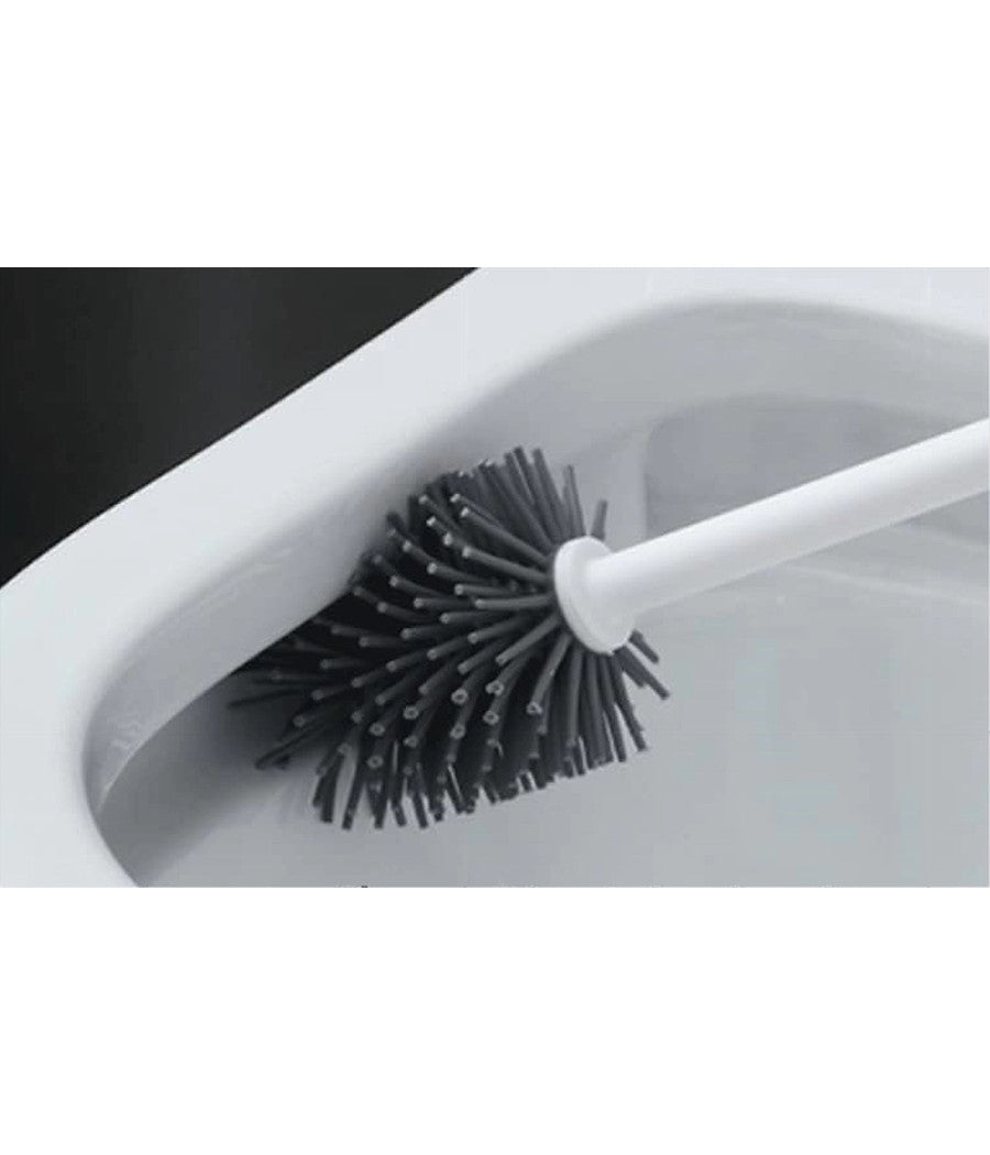 Scopino Wc Setole In Silicone Plastica Spazzola Ricambio Pulizia Profonda 87619         