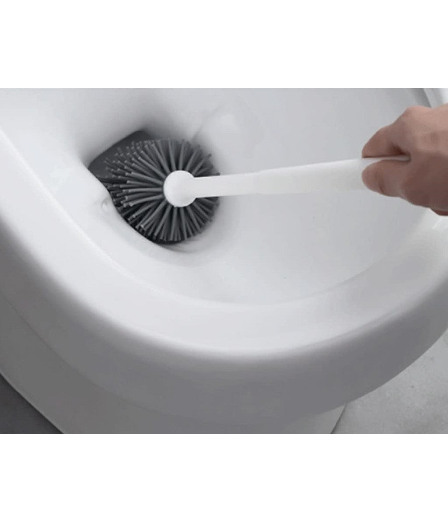 Scopino Wc Setole In Silicone Plastica Spazzola Ricambio Pulizia Profonda 87619         