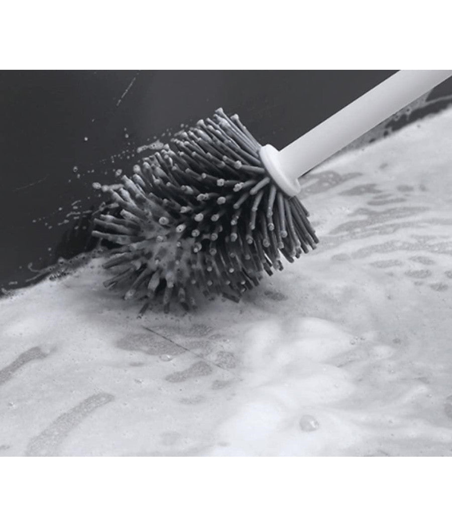 Scopino Wc Setole In Silicone Plastica Spazzola Ricambio Pulizia Profonda 87619         