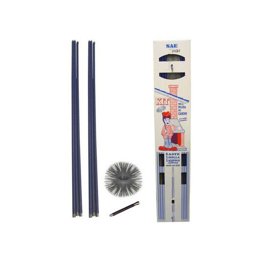 Scovolo Camino Acciaio Tondo mm 250 Kit