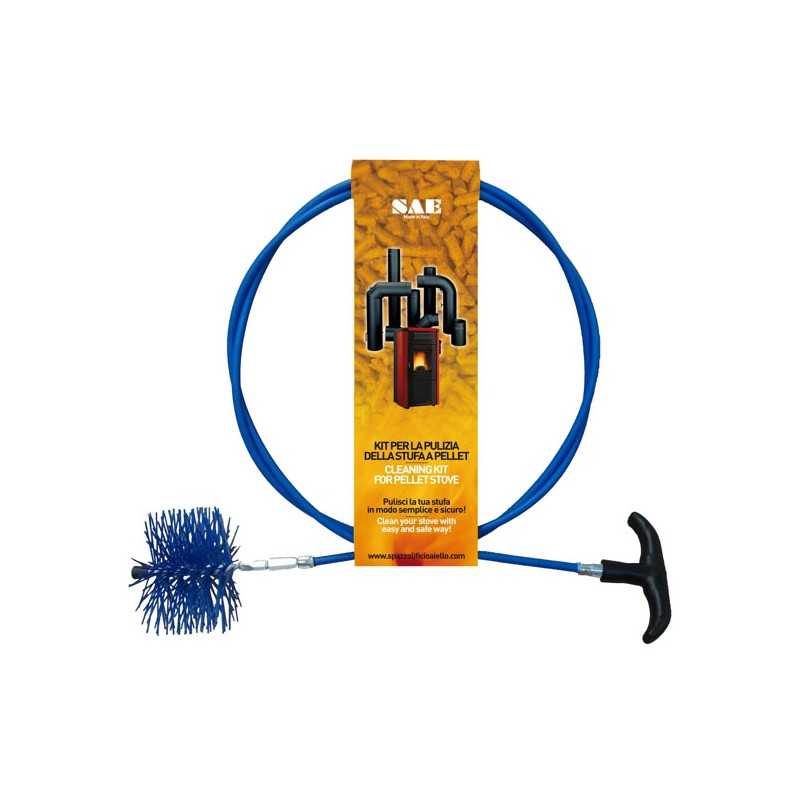 Scovolo Tubi Pellet Nylon Tondo mm 80 Kit