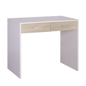 Scrivania 2 Cassetti L90 In Kit Bianco Fiammato cm 91x55x76h - Sarmog