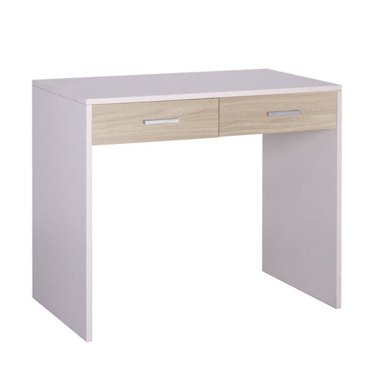 Scrivania 2 Cassetti L90 In Kit Bianco Fiammato cm 91x55x76h - Sarmog