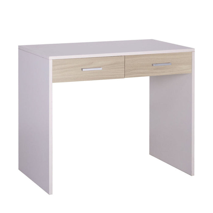 Scrivania 2 Cassetti L90 In Kit Bianco Fiammato cm 91x55x76h - Sarmog