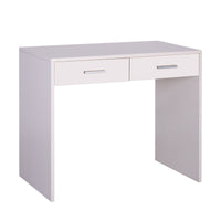 Scrivania 2 Cassetti L90 In Kit Bianco Fiammato cm 91x55x76h - Sarmog