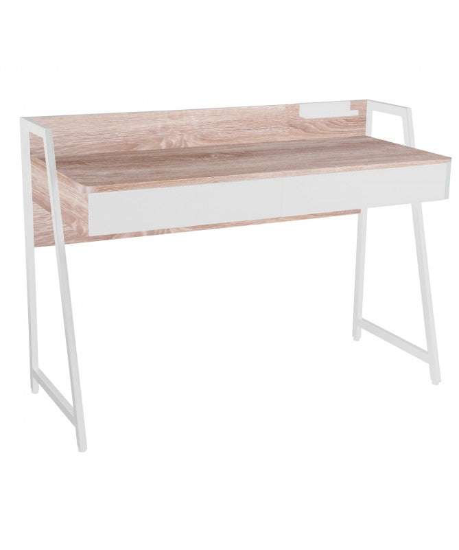 SCRIVANIA ALIX BIANCO/NATURALE