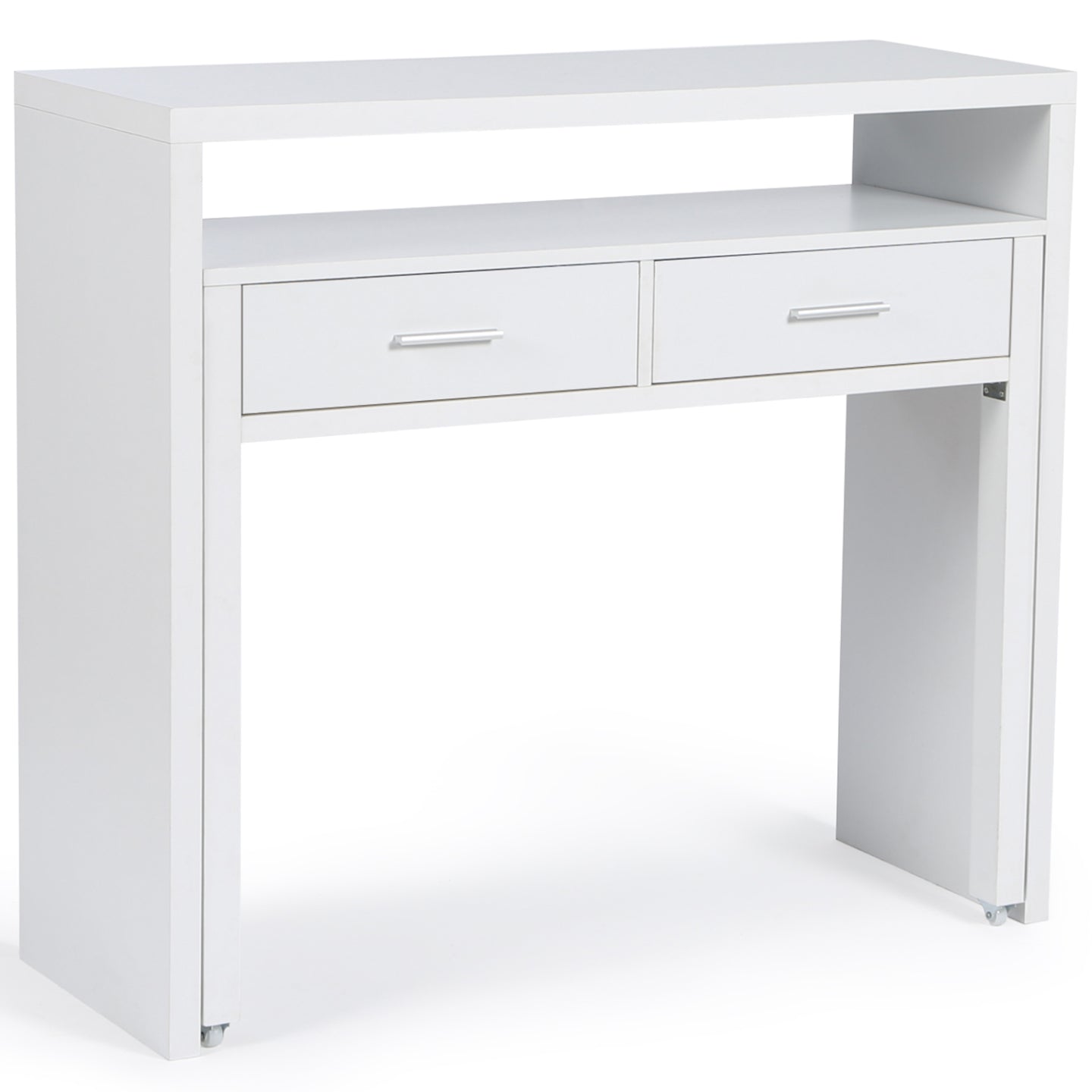 IDMarket - Scrivania allungabile MAX in legno bianco