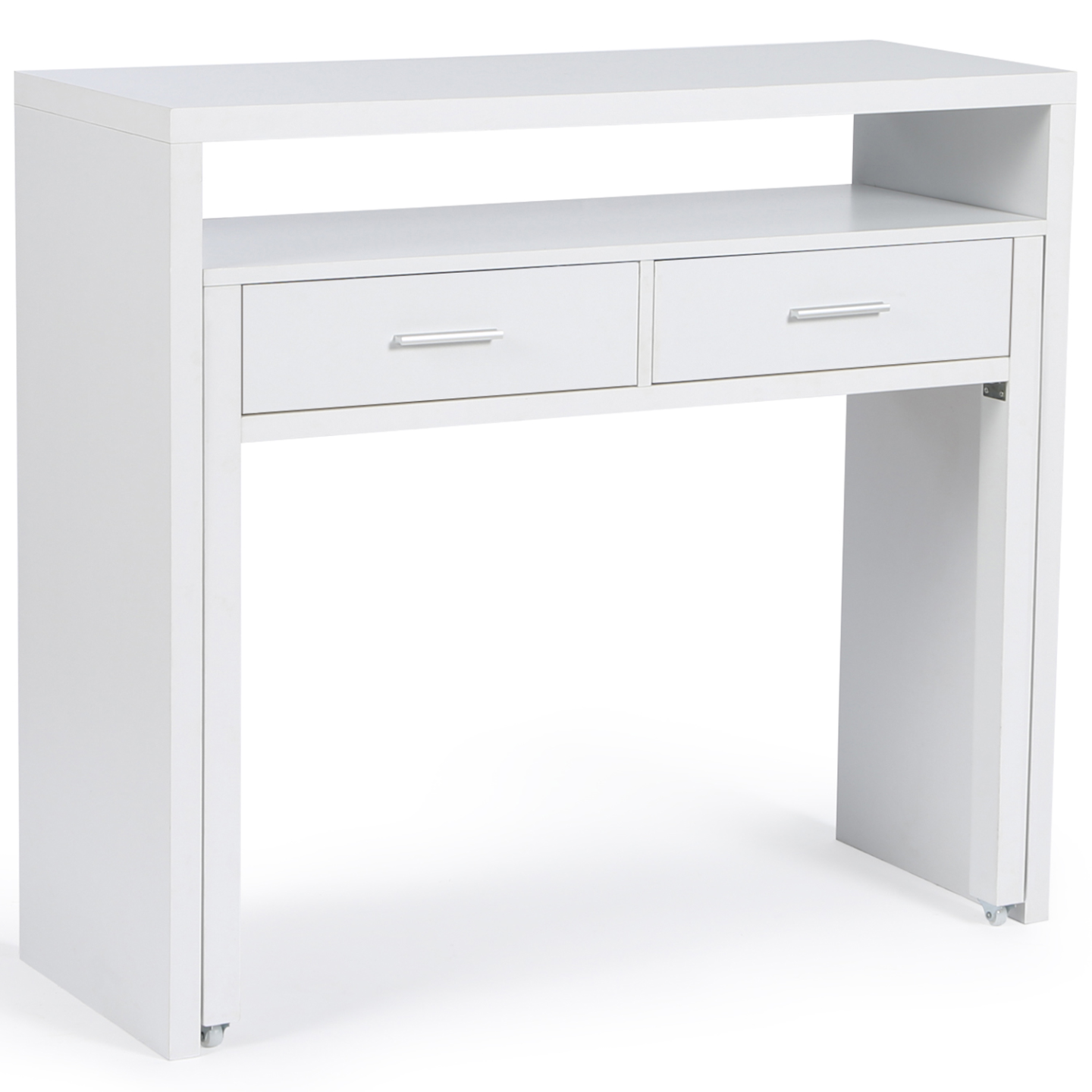 IDMarket - Scrivania allungabile MAX in legno bianco
