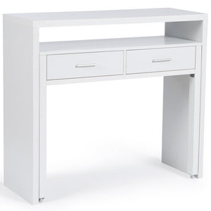 IDMarket - Scrivania allungabile MAX in legno bianco