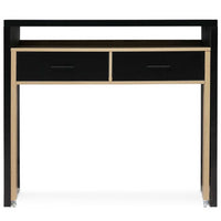 IDMarket - Scrivania allungabile MAX in nero e faggio