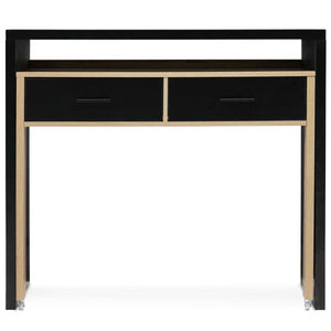 IDMarket - Scrivania allungabile MAX in nero e faggio