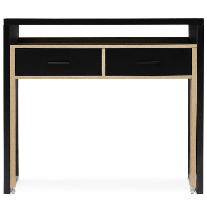 IDMarket - Scrivania allungabile MAX in nero e faggio