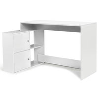 IDMarket - Scrivania angolare a forma di L in legno bianco BOB