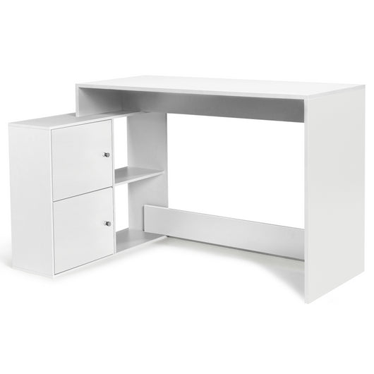 IDMarket - Scrivania angolare a forma di L in legno bianco BOB