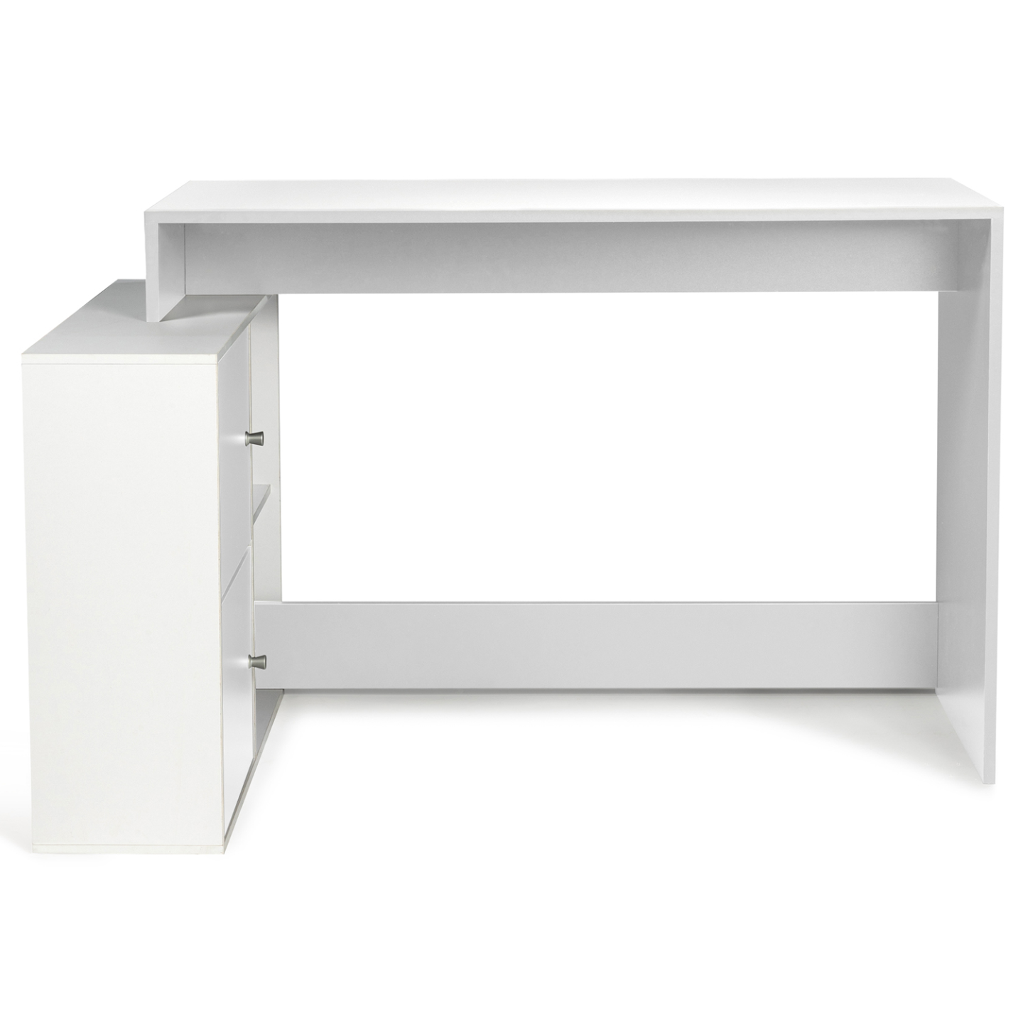 IDMarket - Scrivania angolare a forma di L in legno bianco BOB