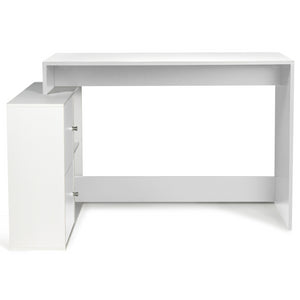 IDMarket - Scrivania angolare a forma di L in legno bianco BOB