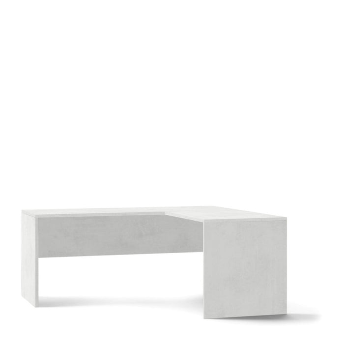 Scrivania Angolare Dx L180 In Kit Ossido Bianco cm 180x169x76h - Sarmog