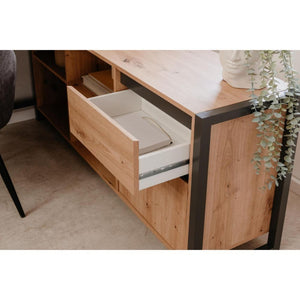 Scrivania angolare reversibile Denver37A colore quercia antracite