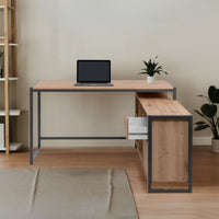 Scrivania angolare reversibile Denver37A colore quercia antracite