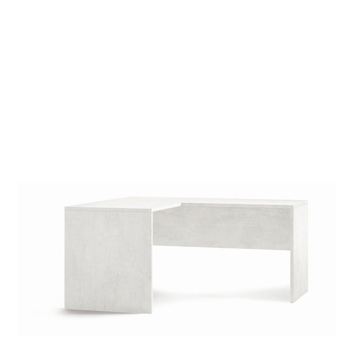 Scrivania Angolare Sx L160 In Kit Ossido Bianco cm 160x150x76h - Sarmog