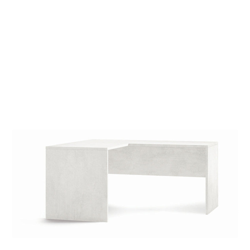 Scrivania Angolare Sx L160 In Kit Ossido Bianco cm 160x150x76h - Sarmog