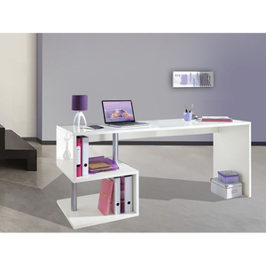 Scrivania Esse 180 – 180x77,5x60 – Bianco Lucido