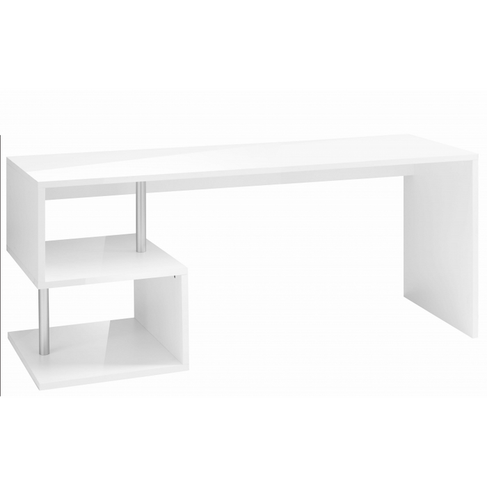 Scrivania Esse 180 – 180x77,5x60 – Bianco Lucido